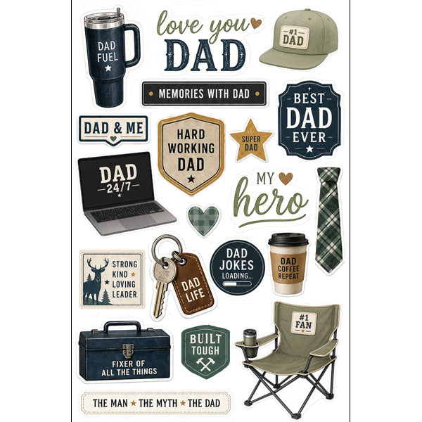 Dad Things Embellishment - Scrapbook Customs