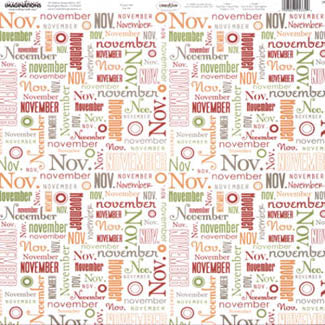 November Calendar Paper - Creative Imaginations image 0