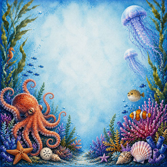 Aquarium Sea Paper (WITHOUT THE WORD GEORGIA) - Scrapbook Customs