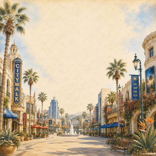 Hollywood, CA City Postcard DS Paper - Scrapbook Customs