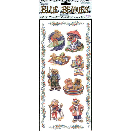 Summer Blue Bearies Stickers by Tie Me To The Moon image 0