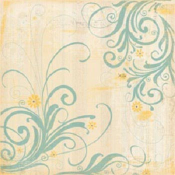 Wild Saffron Blue Swirl Paper - K & Company image 0