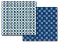 Boy Circle/Boy Circle Stars 12 x 12 Double-Sided Paper - Queen & Company image 1