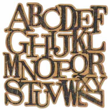 Mini Charm Alphabet /Vintage Charm - Ki Memories image 0