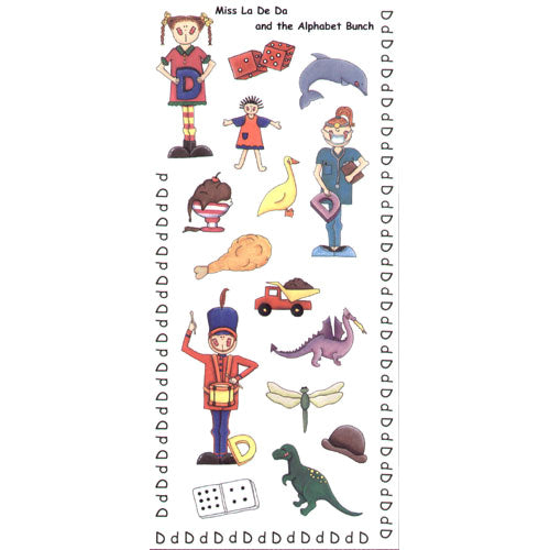 Miss La De Da Letter D Sticker by Tie Me To The Moon image 0