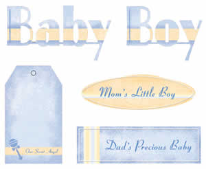 Baby Boy Punch-Out Laser Word Die-Cut - Carolees Creations/Adornit image 0