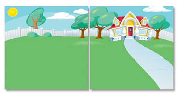 Mickey House & Yard 2 Sheet Set, SandyLion image 0