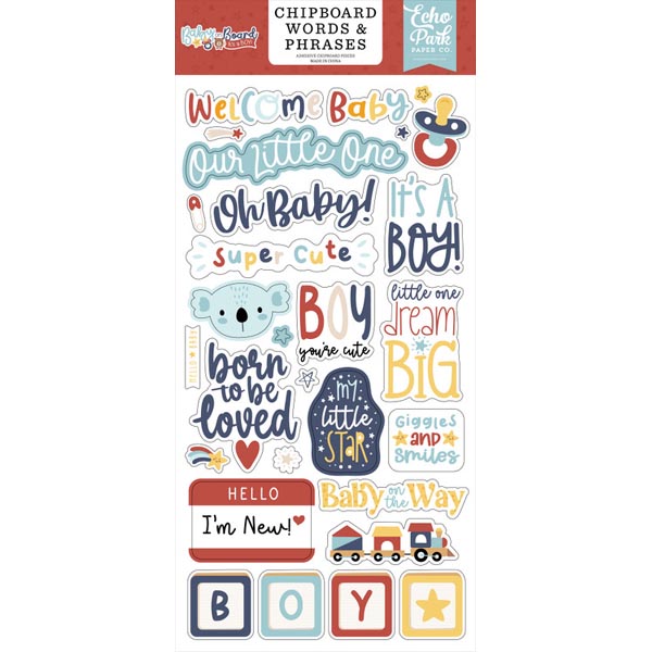 Special Delivery Baby Boy 6x13 Chipboard Phrases