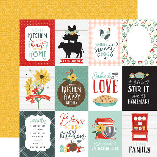 3X4 Journaling Cards Paper/Sunflower Market - Carta Bella