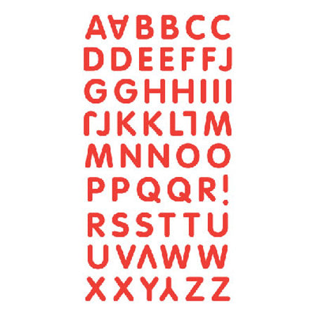 Red Alphabet 3-D Essentials Sticker, SandyLion image 0