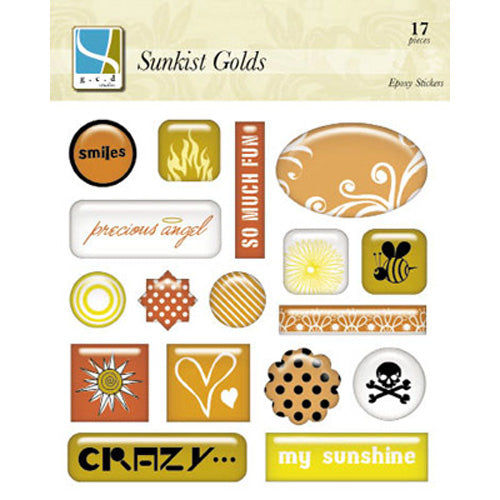 Sunkist Golds Epoxy Stickers - G.C.D. Studios image 0