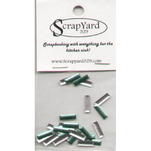 Small Turquoise Retangle Metal Embellishments - Scrap Yard 329 image 0
