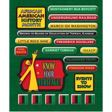 African American Heritage Sticker / Life's Little Ocassions - K & Company image 0