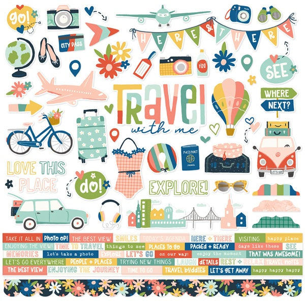 Pack Your Bags Cardstock Stickers - Simple Stories image 0