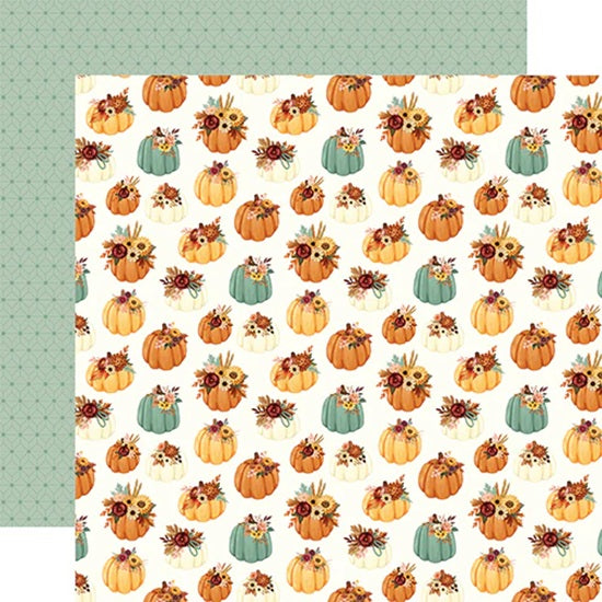 Pumpkin Bouquets Paper/Harvest - Carta Bella image 0