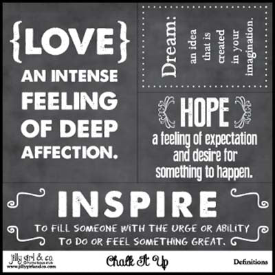 Chalk It Up "Definitions " 6x6 Card by Jilly Girl & Co image 0