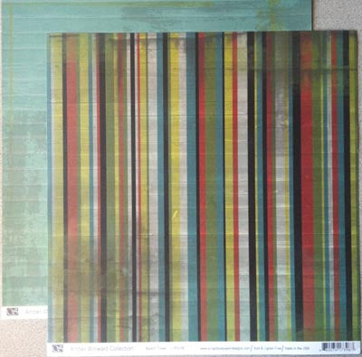 Beach Towel/Sea Water Double-Sided Cardstock Paper/Amber Winward Collection, Scraptique image 0