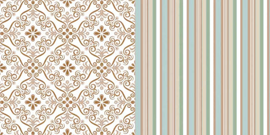 Damask Snow Tiles Double-sided Specialty Paper, Sophisticated Frost Collection - GCD Studios image 0