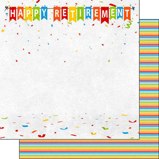 Happy Retirement 2 Paper - Scrapbook Customs image 0