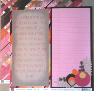 There 4 Me/Girlfriend Plaid Double-Sided Cardstock Paper/Amber Winward Collection, Scraptique image 0