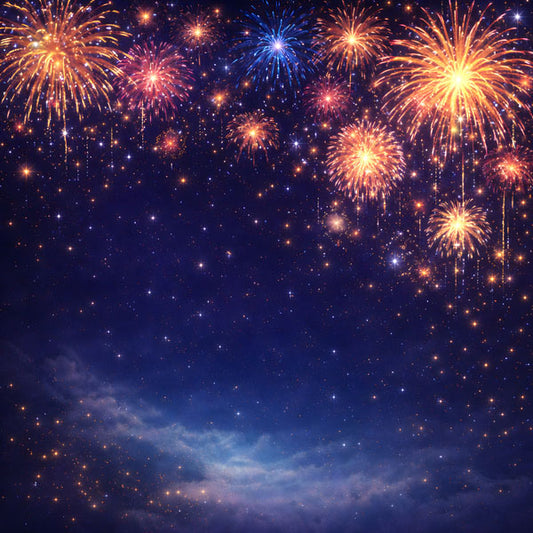 Whimsical Night Castle & Fireworks DS Paper - Scrapbook Customs