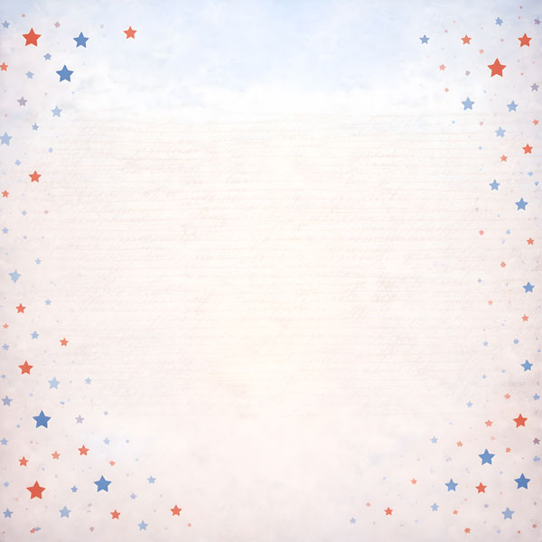 250 Years Words & Stars Paper - Scrapbook Customs