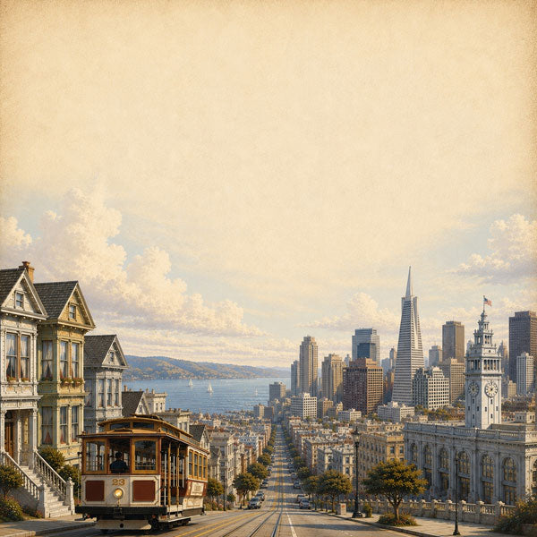 San Francisco, CA City Postcard DS Paper - Scrapbook Customs
