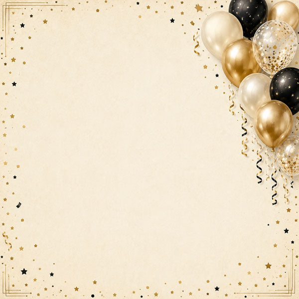 Happy Retirement Balloons DS Paper - Scrapbook Customs