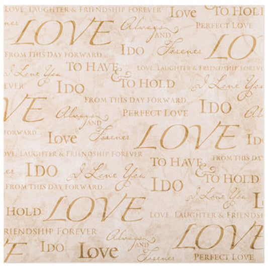 Gold Wedding Words Paper - Paper Studio image 0