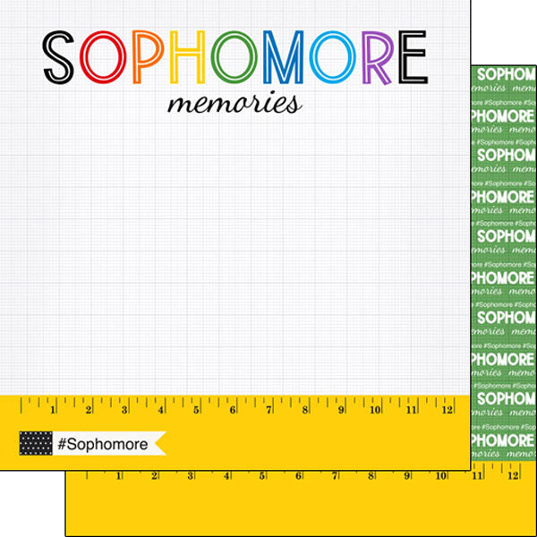 Sophomore Ruler Paper - Scrapbook Customs