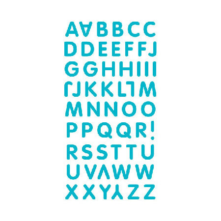 Teal Alphabet 3-D Essentials Sticker, SandyLion image 0