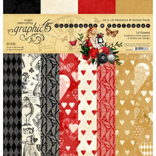 Curiouser & Curiouser Patterns & Solids Pack - Graphic 45