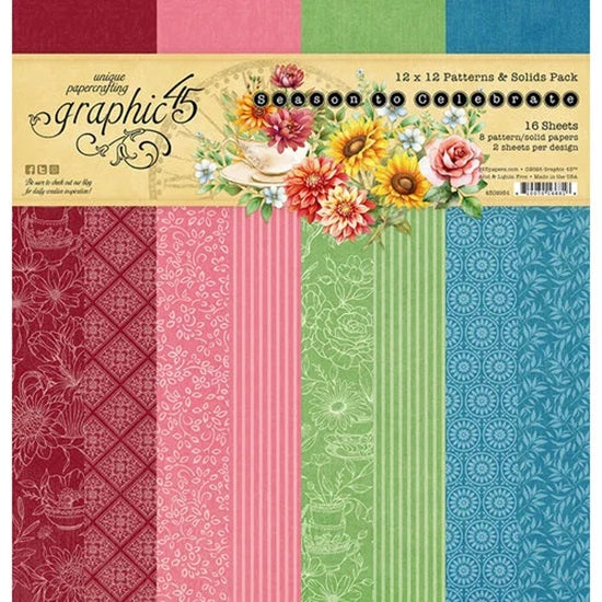 Season to Celebrate Patterns & Solids- Graphic 45