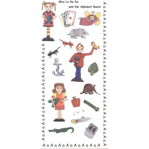 Miss La De Da Letter A Sticker by Tie Me The Moon image 0