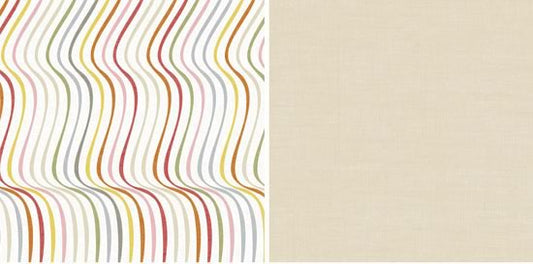 Wavy Stripes Double-Sided Paper/No Worries Collection- G.C.D. image 0
