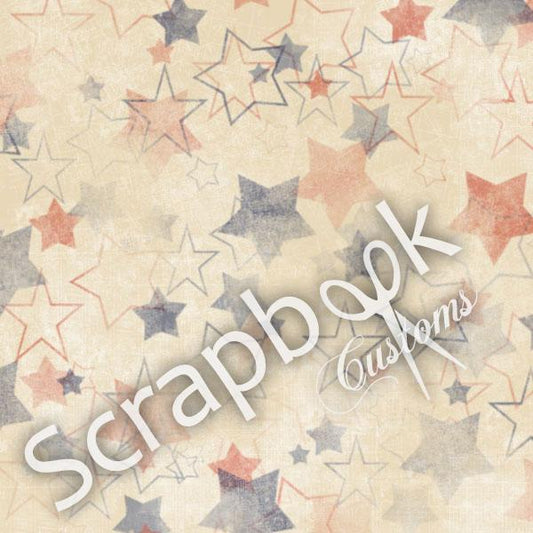 Americana Stars Paper - Scrapbook Customs image 0