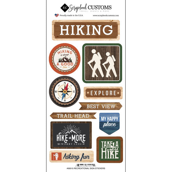 Hiking, Life is Better Sticker -  Scrapbook Customs