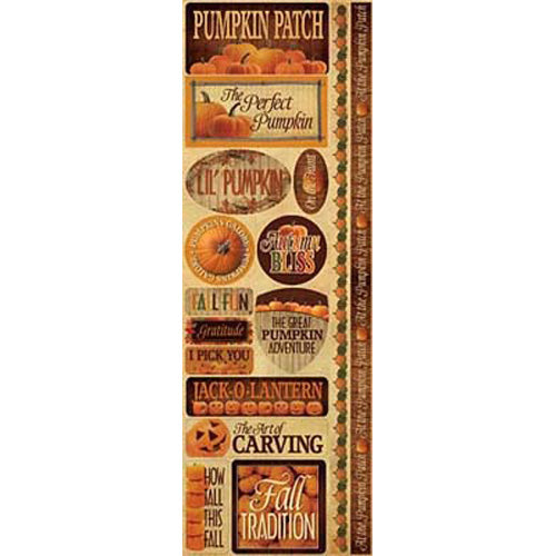 Pumpkin Patch  Long Cardstock Sticker - Reminisce image 0