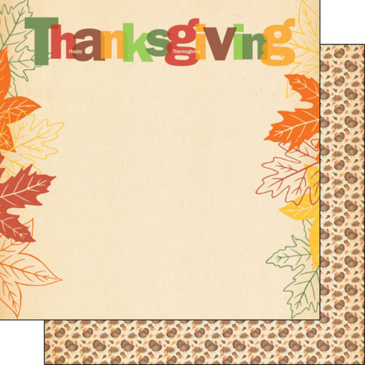 Thanksgiving Title Turkey Paper- Scrapbook Customs image 0