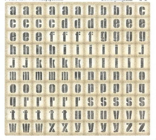 Lower Stencil Tan Alphabet - Carolees Creation image 0