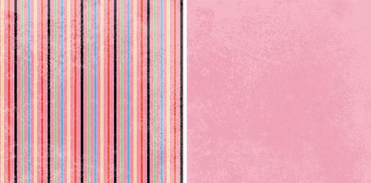 Cotton Candy Stripe Double-Sided Paper/Carnival Ride Collection - G.C.D. Studios image 0