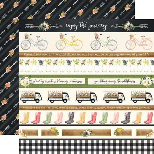 Spring Market Border Strips Paper - Carta Bella image 0