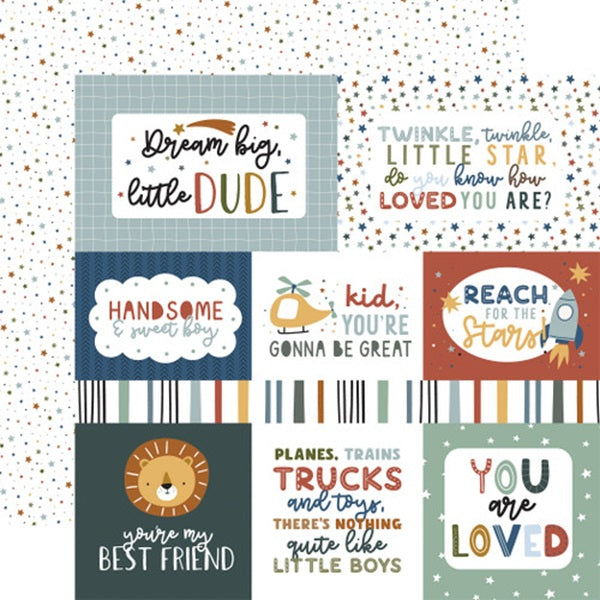 Dream Big Little Boy Journaling Cards - Echo Park image 0