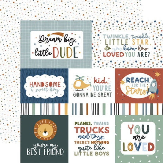 Dream Big Little Boy Journaling Cards - Echo Park image 0