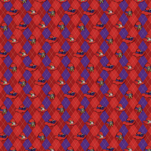 Red Hat Argyle Small Paper - Scrapbook Customs image 0