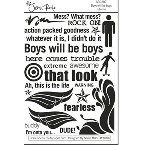 Boys Will Be Boys Rub-Ons - Scenic Route image 0
