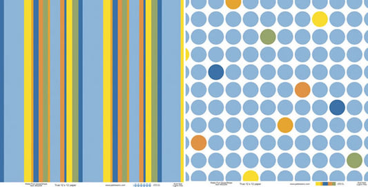 Water Fun Circle/Stripe Paper - Pebbles Inc. image 0