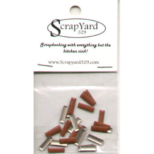 Small Orange Rectangles Metal Embellishments  - Scrap Yard 329 image 0