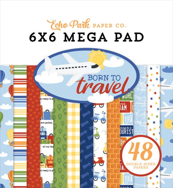 Born To Travel Cardmakers 6X6 Mega Pad - Echo Park