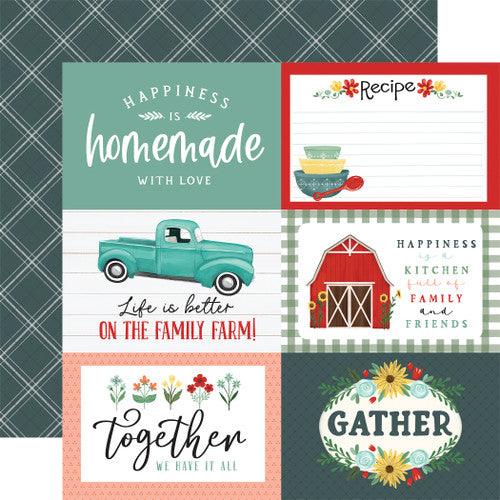 Sunflower Market 6x4 Journaling Cards Paper - Carta Bella